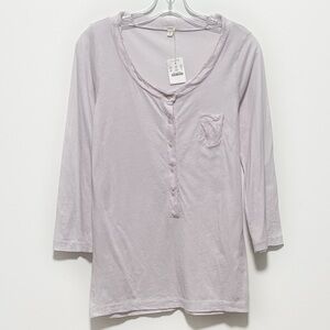 J. Crew Perfect fit cotton & silk detail 1/4 button down quarter sleeve tee top